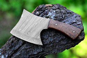 Premium Pasha Enterprises PA-785-C Damascus Cleaver <b>Knife</b> Handmade Meat Chef Butcher Wood Handle Leather Sheath Custom <b>Kitchen</b> - Product Image 5