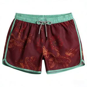 Custom 5 Inch Vintage Board Shorts for <b>Men</b> Canvas Mid Waist Swim <b>Trunks</b> Mesh Lining - Product Image 6