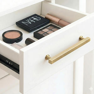 Poignées de meubles de luxe carrées en alliage de zinc, poignées de tiroir et de placard, finition or et argent, fabricant - Product Image 6