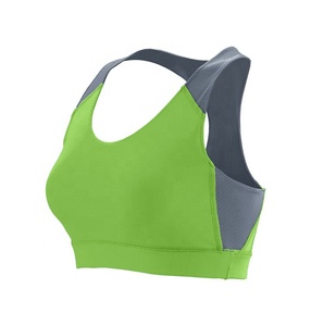 Women's Sports <b>Bra</b> Seamless <b>Stretch</b> Gray White Back Support Workout Top - Product Image 5