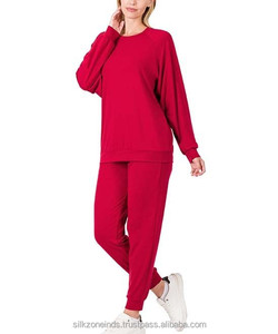 Survêtement décontracté surdimensionné en détresse pour les femmes de grande taille techniques lavées respirant avec logo personnalisé broderie Streetwear - Product Image 4