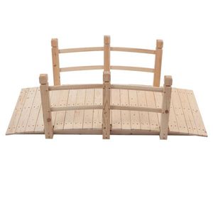 Piccolo Ponte Paesaggistico in Legno Anticorrosione, Colore Legno Naturale, Ponte ad Arco per Cortile e Esterni, per Paesaggistica e Pavimentazione - Product Image 6