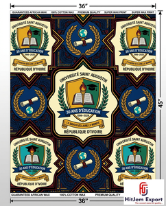 Luxury African Wax Print Fabric Manufacturer Custom University Anniversary Convention Celebration Textile Supplier OEM ODM - Product Image 3