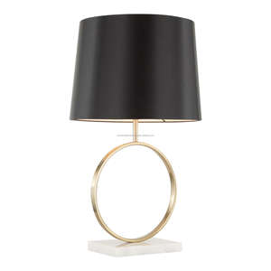 Modern Bedside Table Lamp Warner Design <b>with</b> White Fabric Shade Antique Brass Metal Elegant Indoor <b>Lighting</b> for Home Decor Ideas - Product Image 6
