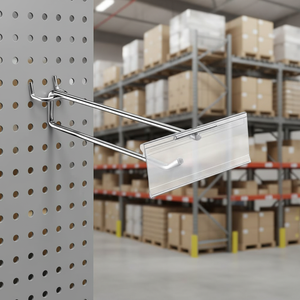 Crochets métalliques sur mesure pour présentoirs de garage et de vente au détail, avec porte-étiquette de prix, vente en gros - Product Image 2