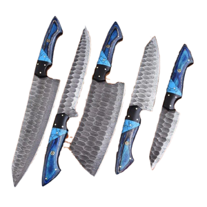 Best Supplier Factory Price Handmade Chef <b>Knife</b> <b>Set</b> 5pcs Damascus Steel Kitchen <b>Knife</b> resin & Wood Handle kitchen <b>Set</b> - Product Image 2