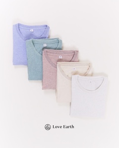 Áo Thun Thân Thiện Với Môi Trường Cho Thế Giới Bền Vững Với Polyester Tái Chế Và Cotton Từ Chất Thải Sản Xuất Tại Nhà Máy Của Tôi - Product Image 2