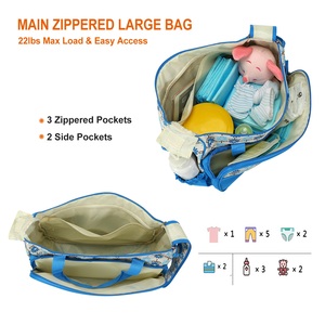 Set di 5 pz tasche isolate da viaggio borse a tracolla per pannolini per mamma e papà con fasciatoio per mamma e papà - Product Image 3