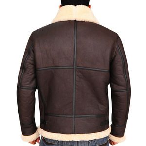 Veste de motard en cuir de vache véritable pour homme, manteau de moto rétro avec doublure douce et chaude et plusieurs poches zippées pour un style décontracté - Product Image 2