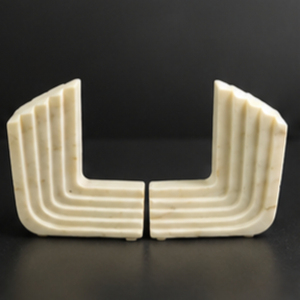 Modern <b>White</b> Banswara Bookends U Shape Home Decor Craft Art Decorative Stand - Product Image 6