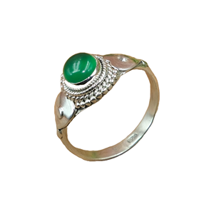 Handmade 925 Sterling <b>Silver</b> Green Onyx Oval Gemstone <b>Ring</b> for <b>Men</b> & Women - Product Image 1