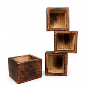 Vela de Cera de Soja Hecha a Mano con Flores Secas, Vela Cuadrada de Madera Natural, Decoración Rústica para el Hogar, Regalo para la Inauguración de una Casa - Product Image 2