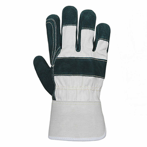 Hand Protective Double Palm Leather Working Garden <b>Gloves</b> Heavy Duty Reinforced Fireproof Anti-cut Safety Rigger Work <b>Gloves</b> - Product Image 1