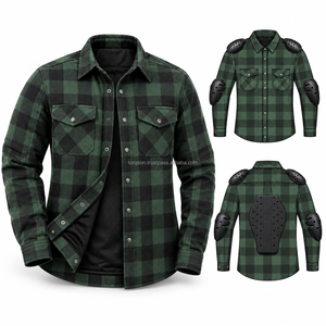 Chemise en flanelle pour moto avec doublure en Kevlar, construction renforcée et design pratique pour la conduite, le tourisme et les tenues décontractées - Product Image 6