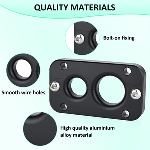 01232023 untuk Holley Terminator x Max Harnesses untuk Lubang Kabel Firewall, Spacer Kabel Aluminium 2 Lubang - Product Image 3