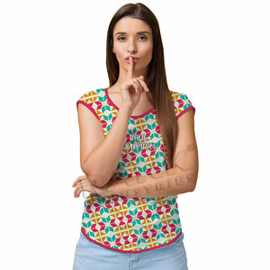 Camisetas de Mujer de Corte Regular, Transpirables, Informales, para Uso Diario, Camisetas de Mujer de Corte Cómodo, Más Vendidas - Product Image 1