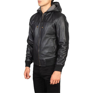 2025 New Arrival Men's Genuine Leather <b>Jacket</b> Premium Fashion Motorcycle Biker <b>Jacket</b> Custom Logo High Quality Casual Outerwear - Product Image 4