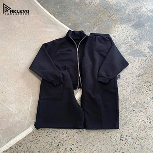 Men’s Baggy Tracksuit Set | <b>Plain</b> <b>Hoodie</b> & Sweatpants Custom Logo 100% Cotton Fleece Quick-Drying Breathable Lightweight Casual - Product Image 2