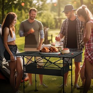 Table de camping pliable en aluminium léger, design enroulable portable, légère (37,2'' x 21,7'' x 19'') pour une utilisation en extérieur - Product Image 2