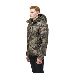 Gilet matelassé noir pour homme, col montant, fermeture éclair, coupe-vent, rembourrage en polyester, veste décontractée d'hiver, coupe régulière - Product Image 5