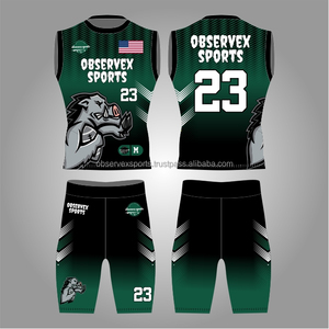 Uniforme 7v7 de alta calidad, diseño personalizado, uniformes de fútbol 7 contra 7, camiseta 7 contra 7, uniforme de flag football de compresión. - Product Image 1