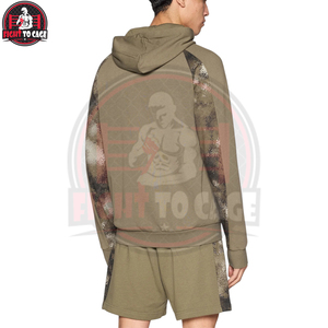 Best Supplier Breathable Solid Unique Design High Quality Casual <b>Lightweight</b> Tracksuit Set Men's Olive Green Raglan <b>Hoodie</b> - Product Image 4