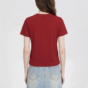 Red Short Sleeve T-<b>Shirt</b> <b>Photo</b> Print O-Neck Regular Fit Casual Men's Jersey Cotton <b>Shirt</b> - Product Image 4