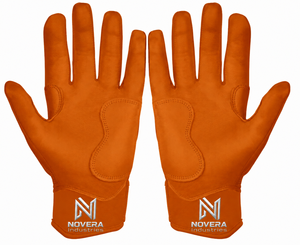 Custom Made Baseball/Softball Batting <b>Gloves</b> Short Cuff Anti-Slip Palm Hook Loop Closure Adult OEM ODM Service Made NOVERA - Product Image 2