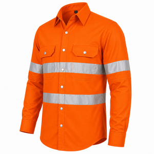 Polo de travail résistant à la chaleur, haute visibilité, respirant, séchage rapide, personnalisé, en polyester, manches longues, uniforme de sécurité - Product Image 4