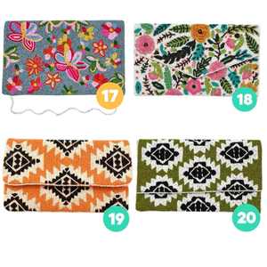 กระเป๋าถือแฮนด์เมดจากอินเดีย ประดับลูกปัดแก้วหลากสี รับรองโดย MS Handicraft รูปทรงบาแกตต์  สามารถปรับแต่งรูปทรงได้ - Product Image 3