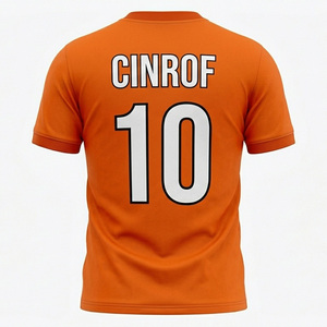 Maillot de football respirant grande taille à manches courtes pour adultes hommes 2026, séchage rapide, personnalisable, nom d'équipe OEM - Product Image 6