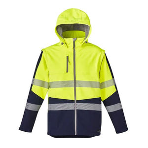 Veste de travail réfléchissante à haute visibilité, imperméable, coupe-vent, légère, en polyester, avec bandes réfléchissantes pour la visibilité nocturne - Product Image 1