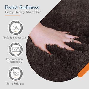 Hot Selling 17"x24" Microfiber Bath <b>Mat</b> Super Absorbent Non-Slip Floor Thick Plush Shaggy Tufted <b>Bathroom</b> Rug Washable Hotel - Product Image 3