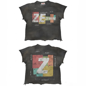 เสื้อยืดผู้ชายพรีเมียม ZAINI 230 GSM ผ้าฝ้ายฟอกกรด ทรงโอเวอร์ไซส์ หนานุ่ม สไตล์วินเทจ เป็นมิตรกับสิ่งแวดล้อม ผ้าไม่ยับ แขนสั้น ถักทอ - Product Image 1