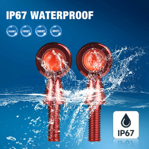 Luz LED para <span class=keywords><strong>Matrícula</strong></span> de Motocicleta, Amarilla, 12 Voltios, Aleación de Aluminio, Calidad Clase A, Universal, Estilo A/B, Par - Product Image 2