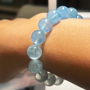 Natural Blue Moonstone <b>Bracelet</b> Milky <b>Beaded</b> Healing Crystal Jewelry Minimalist Boho Style Gift For Women - Product Image 5