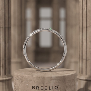 Diamond Band Ring for Women Elegant Milgrain Wave Design <b>Bridal</b> Wedding Anniversary Band Luxury Stackable Jewelry - Product Image 5