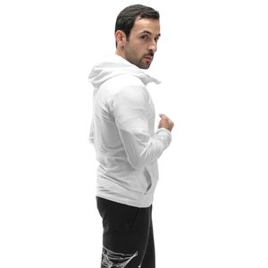 Veste coupe-vent Storm Wind Breaker, couleur blanche, légère, coupe-vent, imperméable, respirante, fermeture éclair intégrale, course à pied, randonnée, sports de plein air, pour hommes - Product Image 2