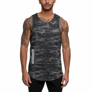 Último Diseño de Camiseta sin Mangas de Camuflaje para Hombre 2026, Cuello Redondo, Tejido de Punto, Secado Rápido, Estilo Deportivo con Bolsillo - Product Image 1