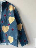 Superbe et magnifique veste pour femme avec broderie cœur festif, style bohème, en velours, broderie Suzani, manteau pour filles