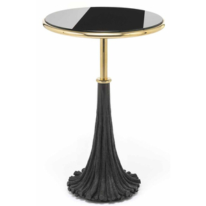Meilleures ventes : Tables basses et d'appoint noires avec base au design unique et finition poudrée, au look attrayant, pour la maison, l'hôtel et le salon. - Product Image 1