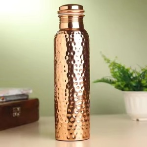 Copper Water Bottle 1000ml With Chakra Design Portable Travel <b>Drinkware</b> Oriental Style Lids Included - Product Image 6