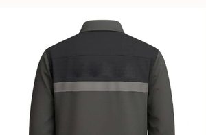 Veste de travail bicolore avec bande réfléchissante olive - Product Image 2