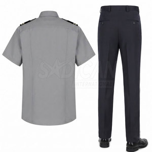 Uniforme de gardien de sécurité, vêtements de travail, poches fonctionnelles, coutures durables, fermeture à boutons, coupe confortable, polyester/coton, toutes saisons - Product Image 2