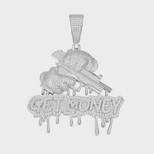 Pendentif Goutte d'Eau avec Lettre Personnalisée en Moissanite VVS, Pendentif Hip Hop Entièrement Sertie de Pierres, en Argent 925 pour Hommes - Product Image 5