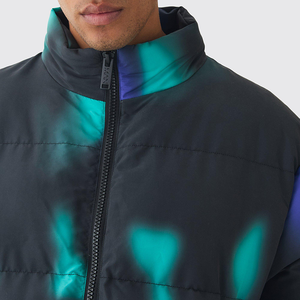 Chaqueta Acolchada para Hombre con Capucha, Ligera, Resistente al Agua, para Invierno, Nieve, Esquí y Viajes, Estilo Tie Dye - Product Image 2