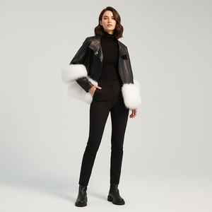 Veste en cuir véritable pour femme, idéale pour l'hiver, toucher doux, design ajusté, parfaite pour les tenues de tous les jours et le style urbain - Product Image 3