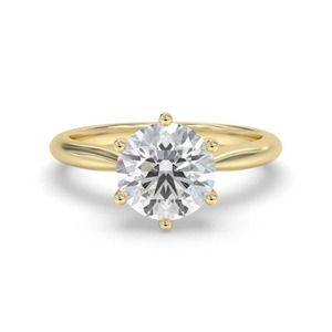 แหวนหมั้นเพชรทรงกลม 0.30 กะรัต เพชรเลี้ยงในห้องปฏิบัติการ ตัวเรือนทอง 18K และแพลตตินัม - Product Image 2