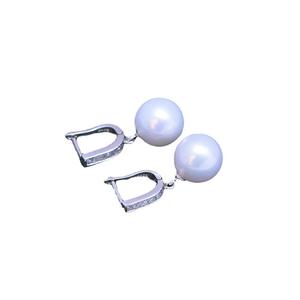 Edison Purple 11-12mm Freshwater Pearl <b>Fine</b> <b>Dangle</b> <b>Earrings</b> White Pearl Goddess with Strong Light <b>Fine</b> Flaws Fashionable Buckles - Product Image 5
