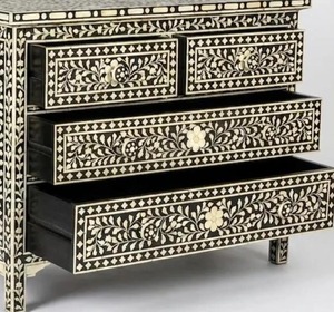 Mesa Auxiliar de Lujo con Incrustaciones de Hueso de Excelente Calidad, con Patrón de Mosaico Hecho a Mano, Mueble Decorativo para Sala de Estar en Venta - Product Image 2